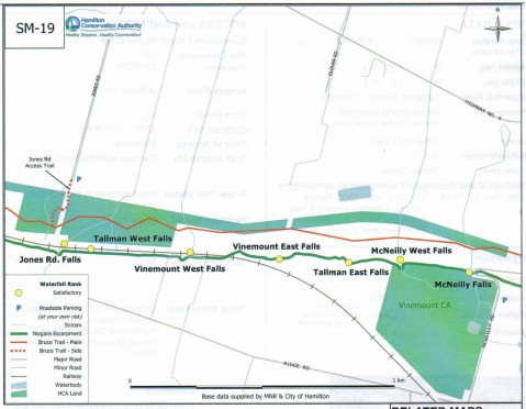 Map including Tallman East Falls. 