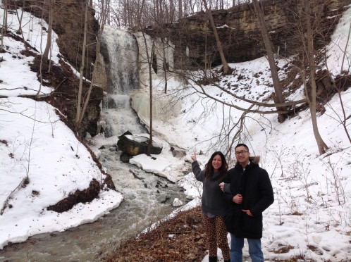 Billy Green Waterfall roaring away with the spring melt upon us. We illuminate this one on St.Patricks day in green of course!